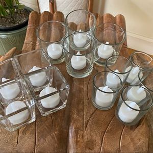 13 Glass Tea Light Candle Holders!!